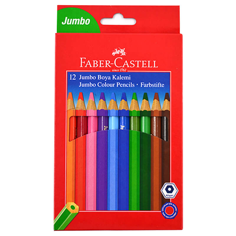 Faber Castell Jumbo Kuru Boya Tam Boy 12 Renk 951000