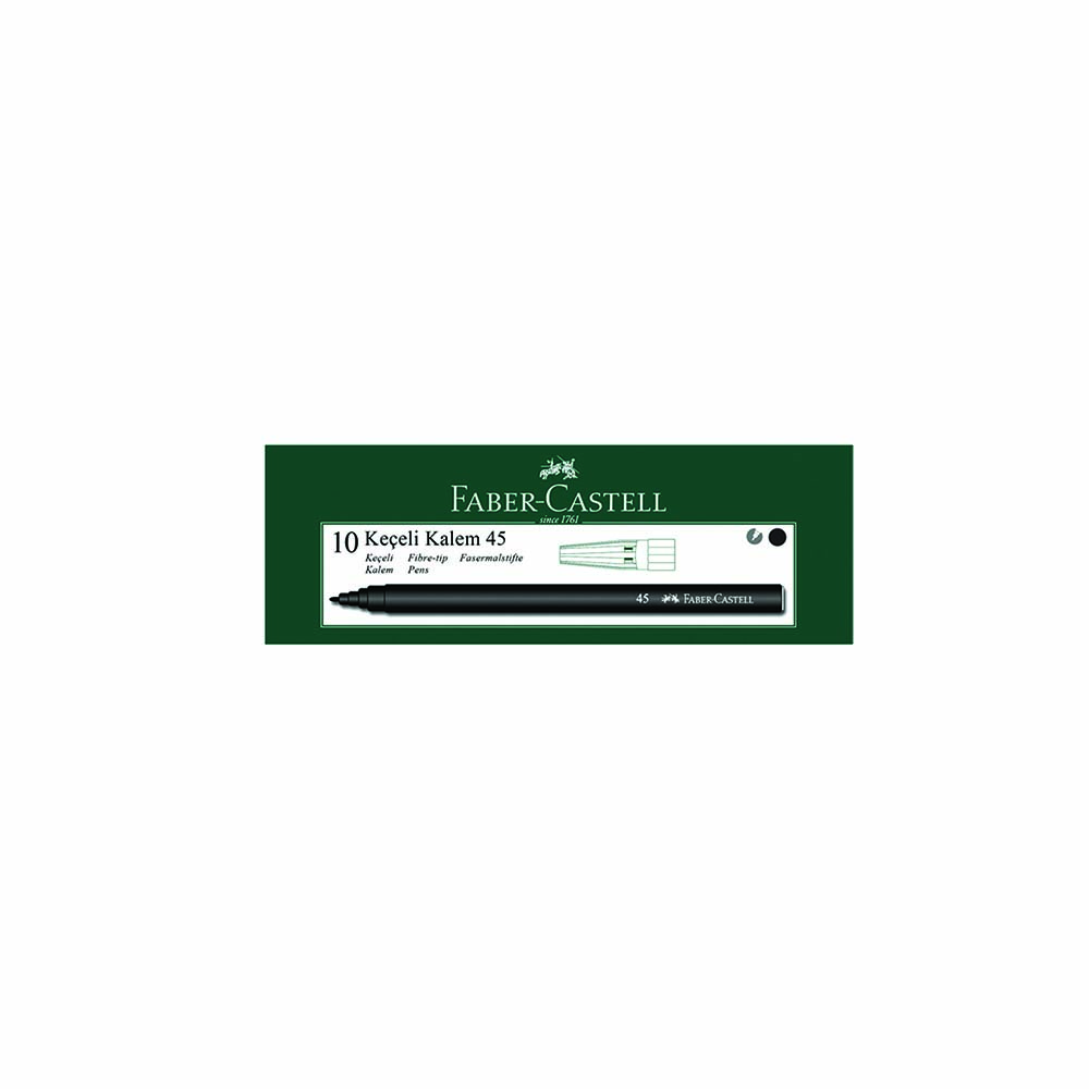 Faber Castell Keçeli Kalem Siyah 10'lu 155002