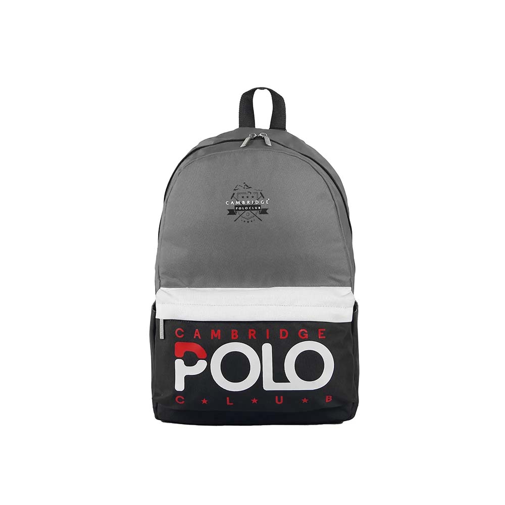 Cambridge Polo Club Preppy Tek Bölme Sırt Çantası Gri