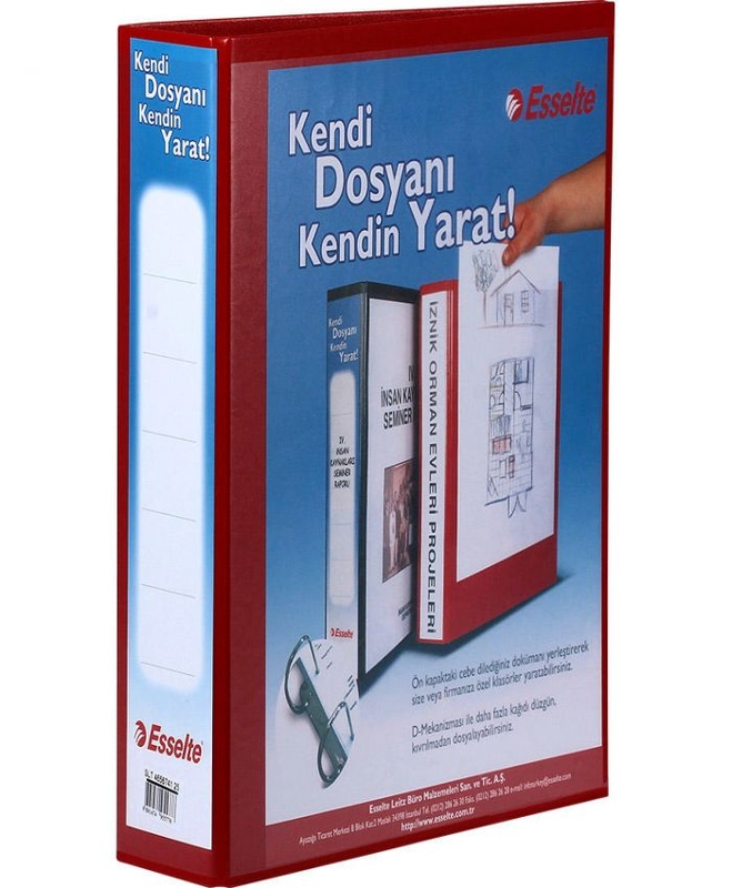 ESSELTE 4656341 KLASÖR D MEK.4-30MM KIRMIZI