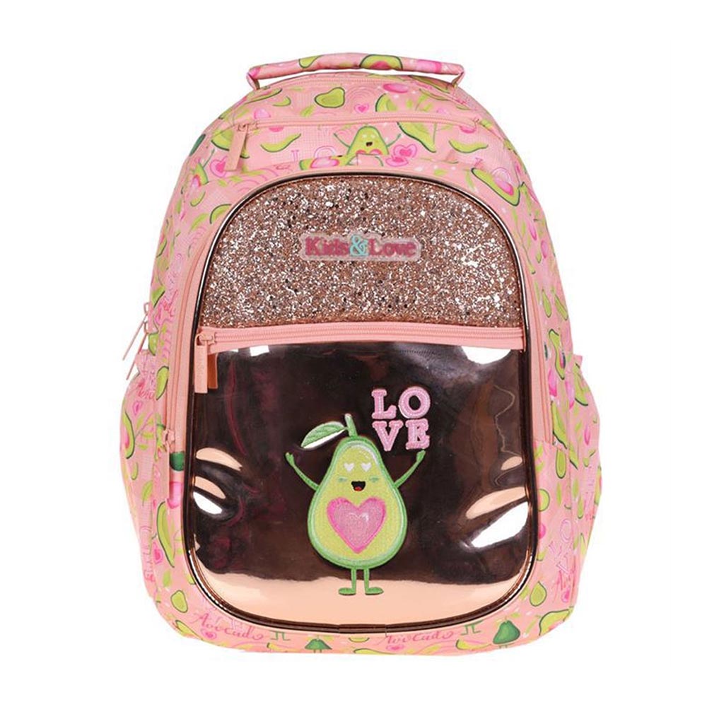 Kaukko Kids Love Sırt Çantası Aynalı Taşlı Avocad L5096