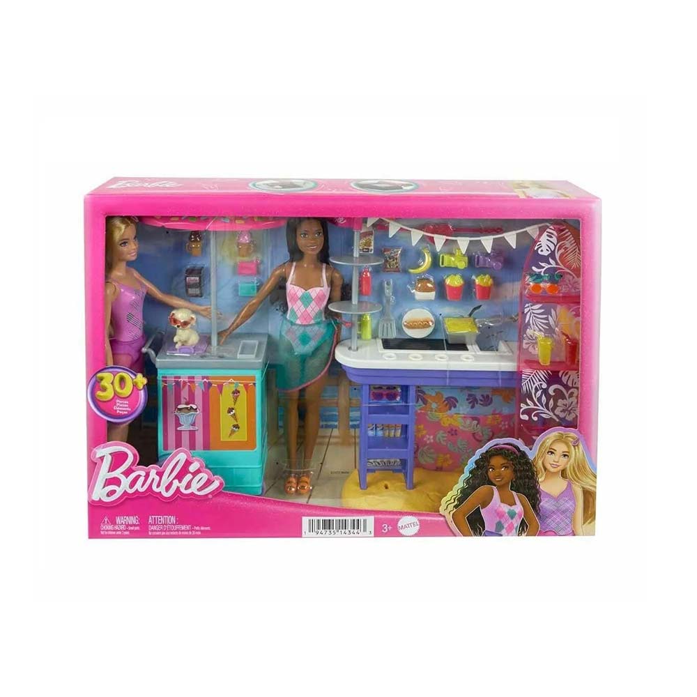 MATTEL HNK99 BRB BROKLIYN  MALIBU SAHILDEKI YIYECEK 3