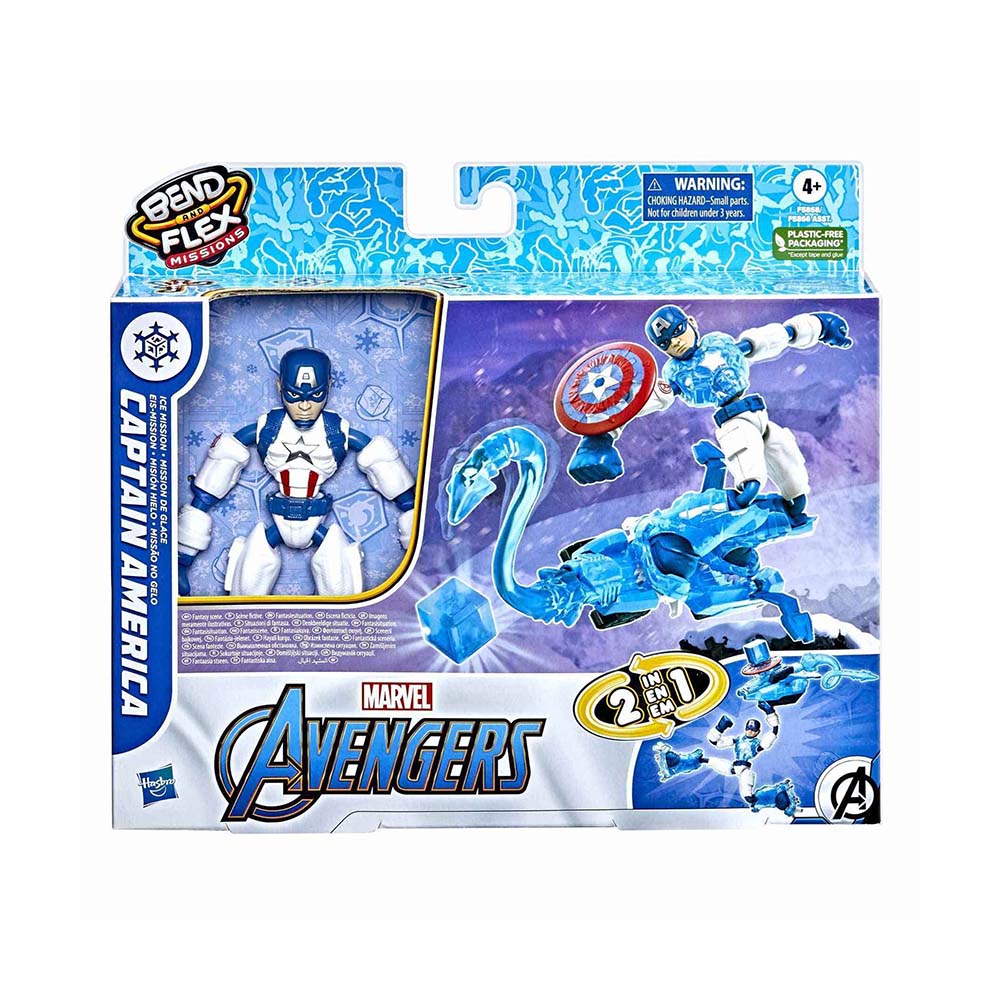 HASBRO MRV5868F AVNG.BEND&amp;amp;FLEX MISSIONS CAPTAIN AMERICA BUZ GÖREVİ-6