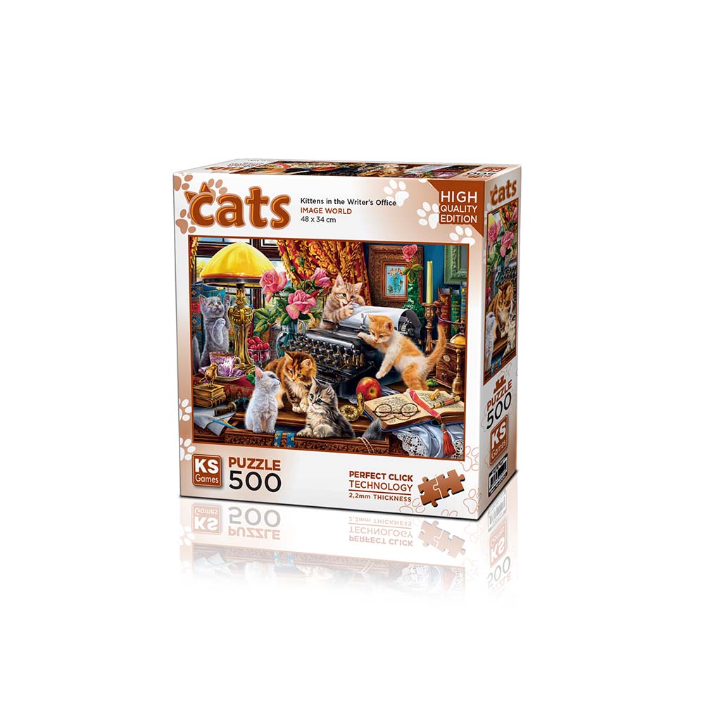 ONUR 20052 PUZZLE 500 KİTTENS İN THE WRİTER S OFFİCE