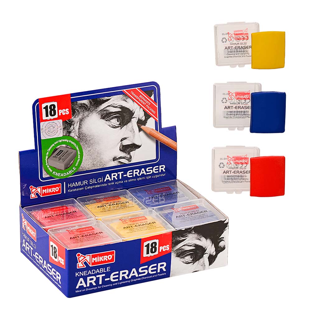 MİKRO HS-20 RENKLİ HAMUR SİLGİ 18Lİ KT MİKRO HS-20 RENKLİ HAMUR SİLGİ 18Lİ KT