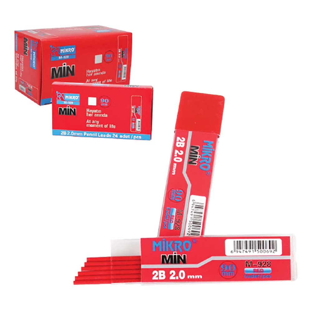 MİKRO 928 KURŞUN KALEM UCU 2MM KIRMIZI MİKRO 928 KURŞUN KALEM UCU 2MM KIRMIZI